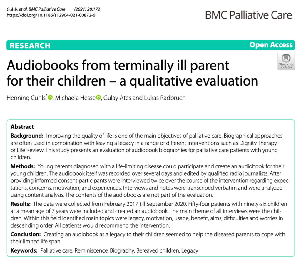 Wissenschaftliche Studien Artikel Familienhoerbuch