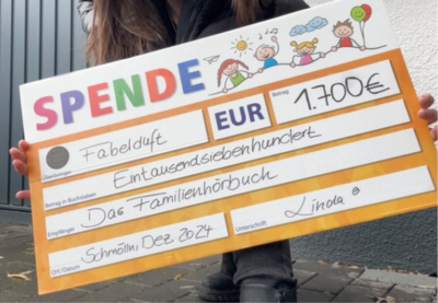 Fabelduft Spendenscheck über 1.700 Euro